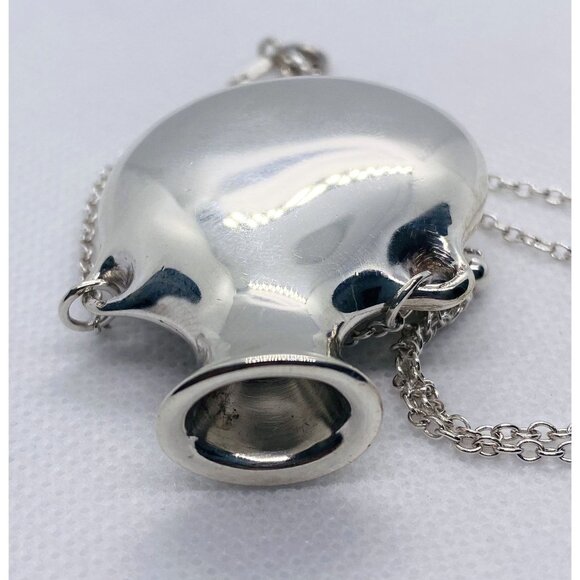 SOLD!Tiffany & Co Open Bottle Jug Bead Necklace Elsa Peretti Sterling Silver 925 - Picture 11 of 16